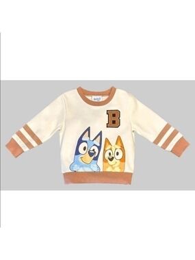 Moose Bluey Bingo Long Sleeve Pullover Sweatshirt Toddler Boys Girl 2T